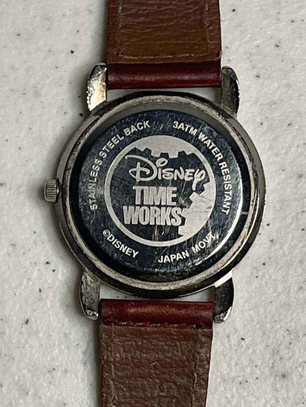 Vintage Disney Time Works Cowboy Mickey Mouse Western Watch w Leather Strap - Picture 6 of 7